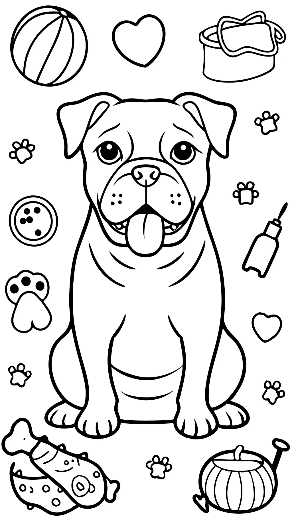 páginas para colorear de bulldog